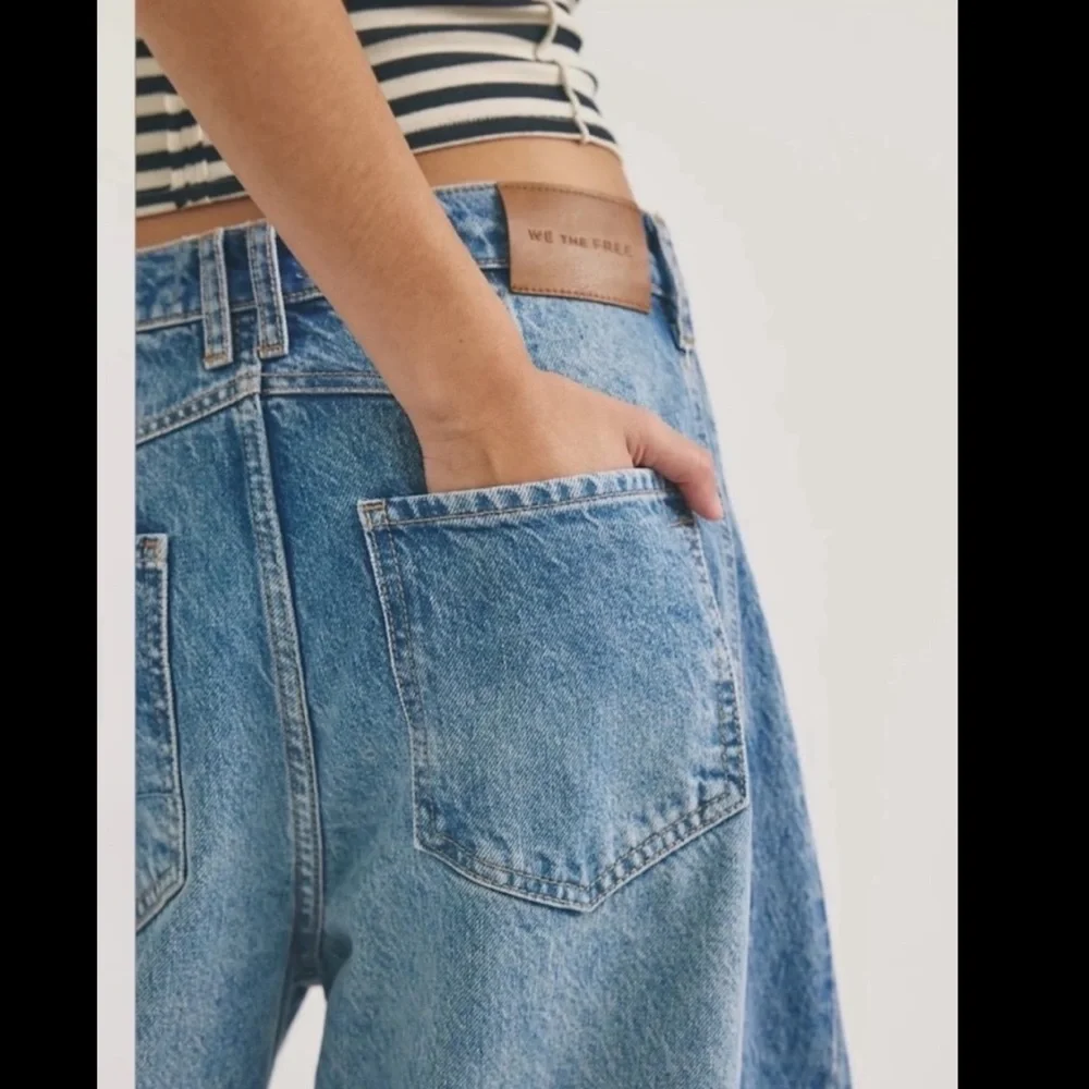 Free People Good Luck Mid-Rise Barrel Jeans